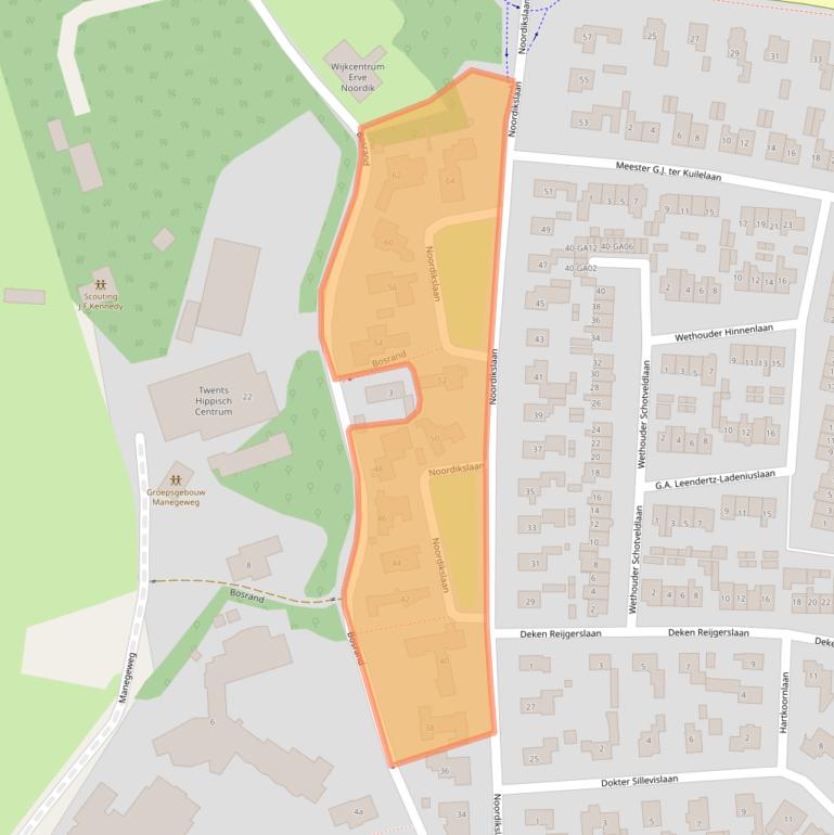 Kaart van postcodegebied 7602CE.