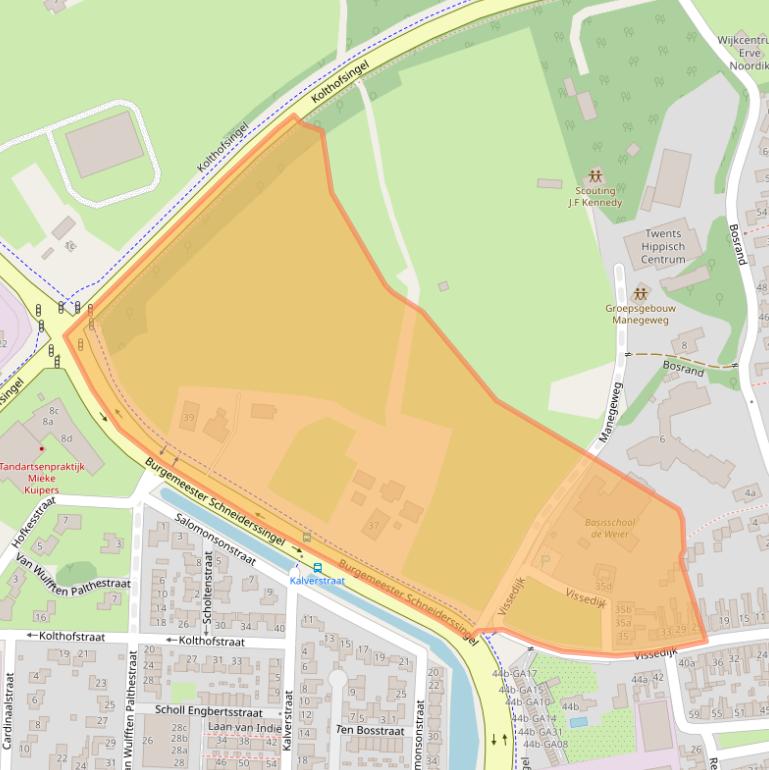 Kaart van postcodegebied 7602CP.