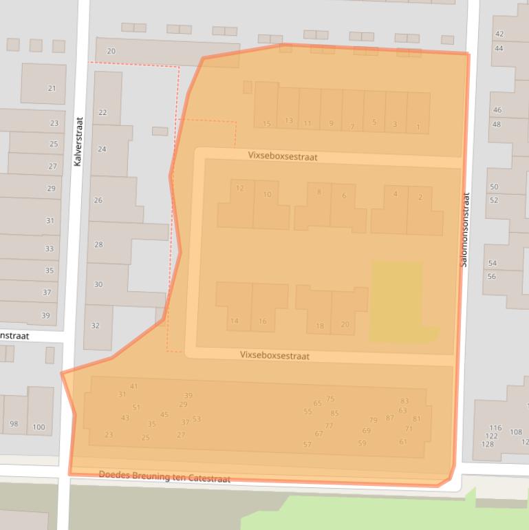 Kaart van postcodegebied 7602DD.