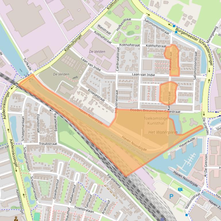 Kaart van postcodegebied 7602DE.