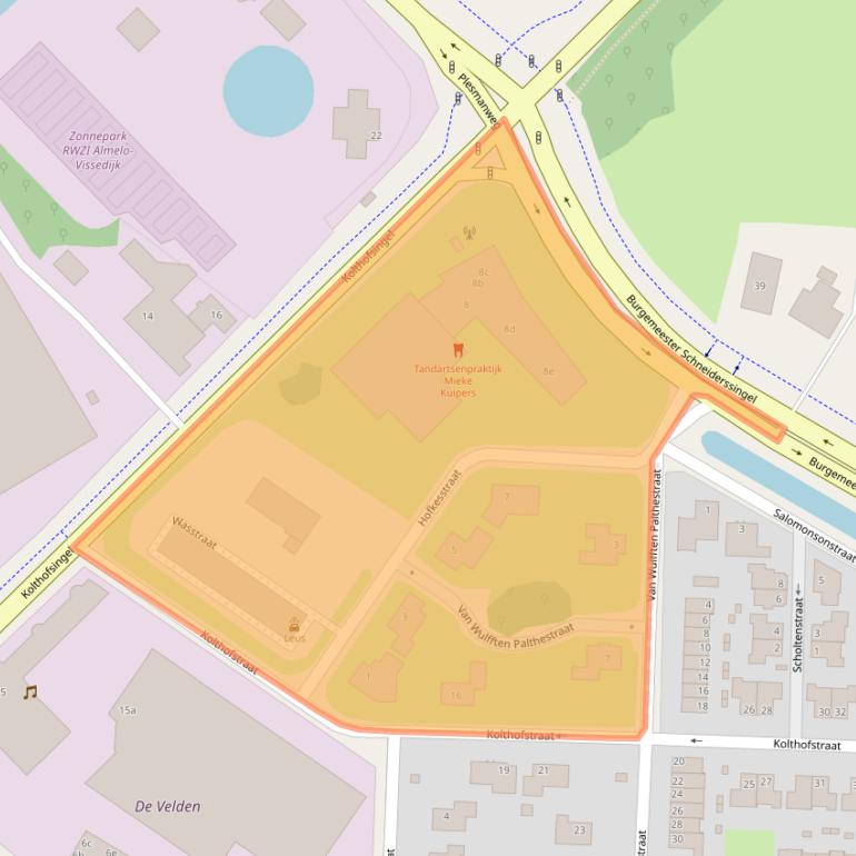 Kaart van postcodegebied 7602DJ.