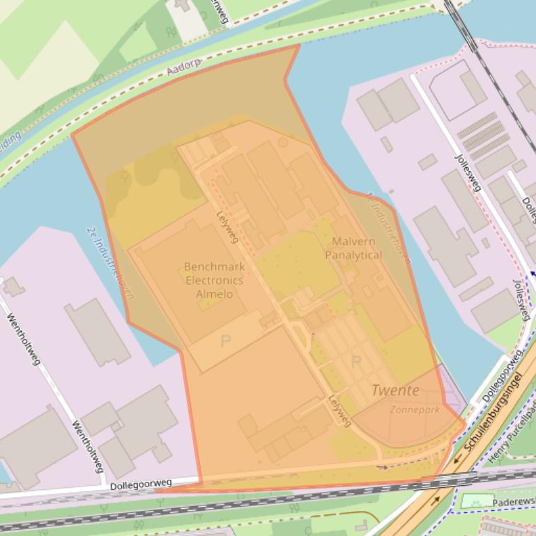 Kaart van postcodegebied 7602EA.