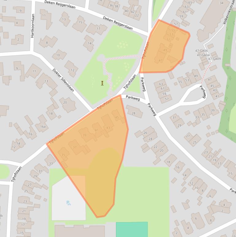 Kaart van postcodegebied 7602HB.