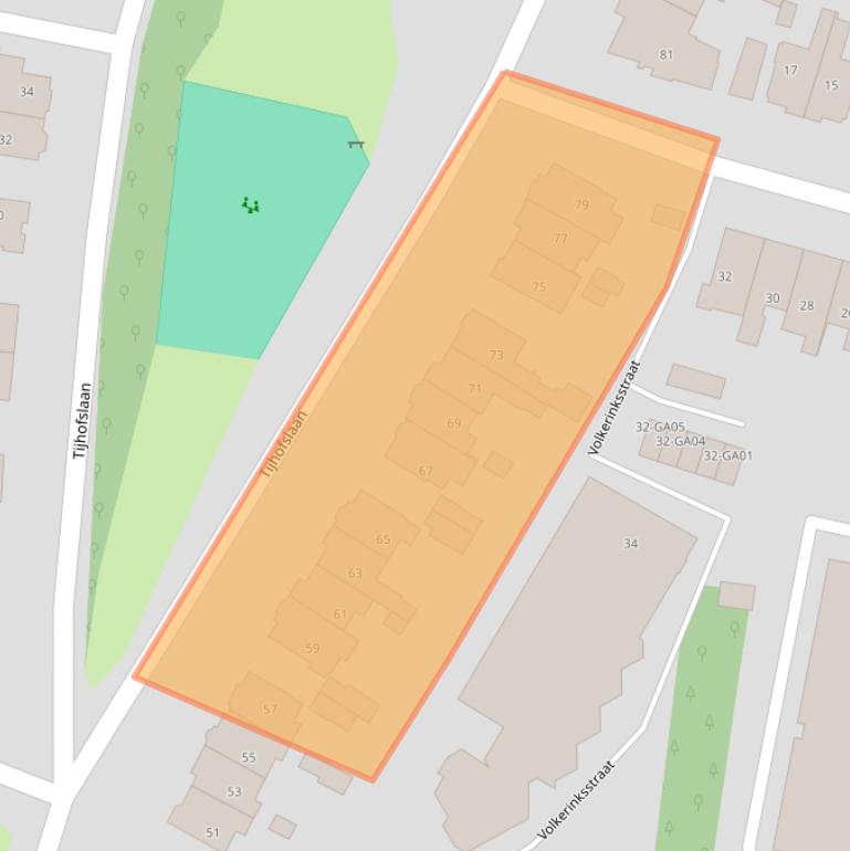 Kaart van postcodegebied 7602HC.