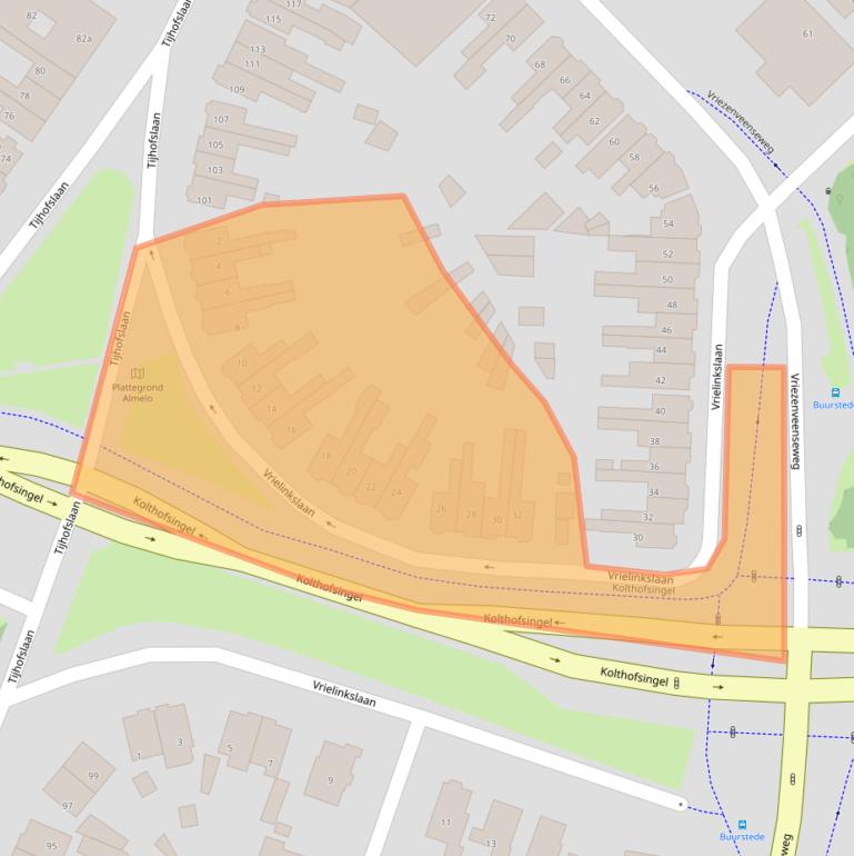 Kaart van postcodegebied 7602HL.