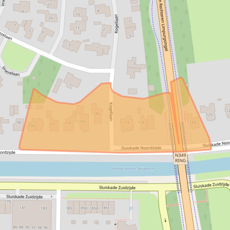 Kaart van postcodegebied 7602HX.