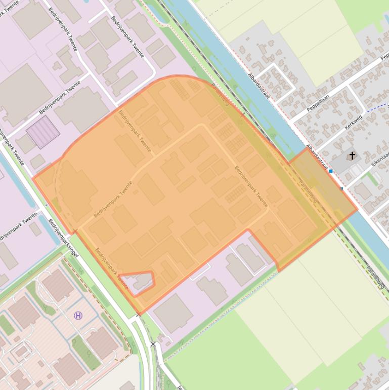 Kaart van postcodegebied 7602KE.