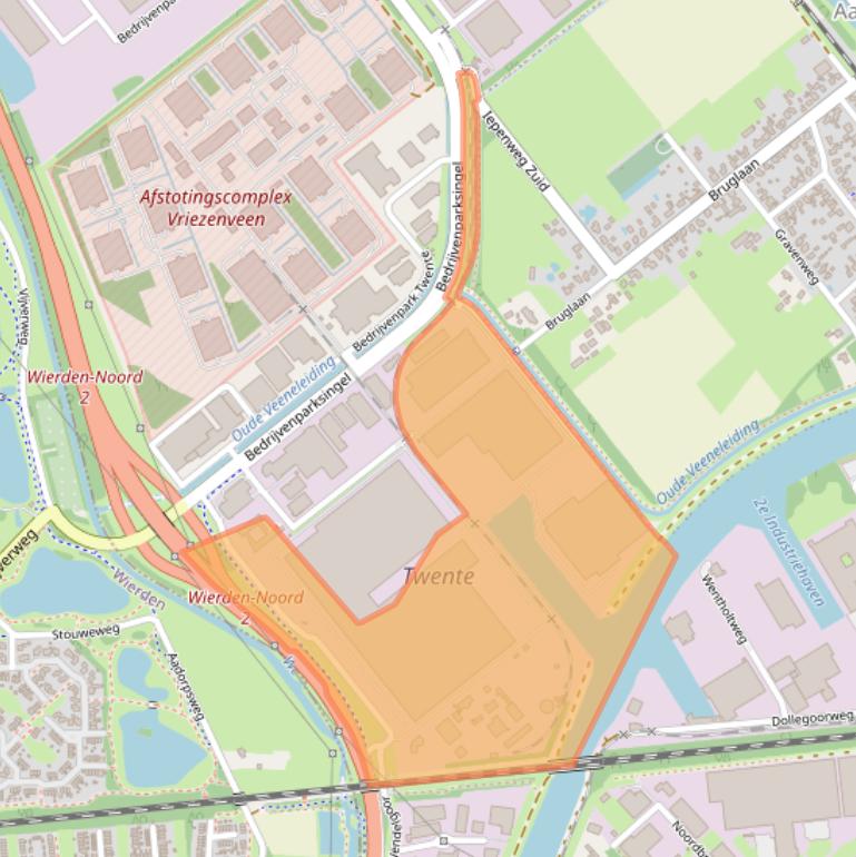 Kaart van postcodegebied 7602KJ.