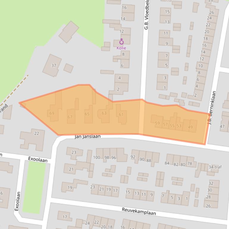 Kaart van postcodegebied 7602VW.