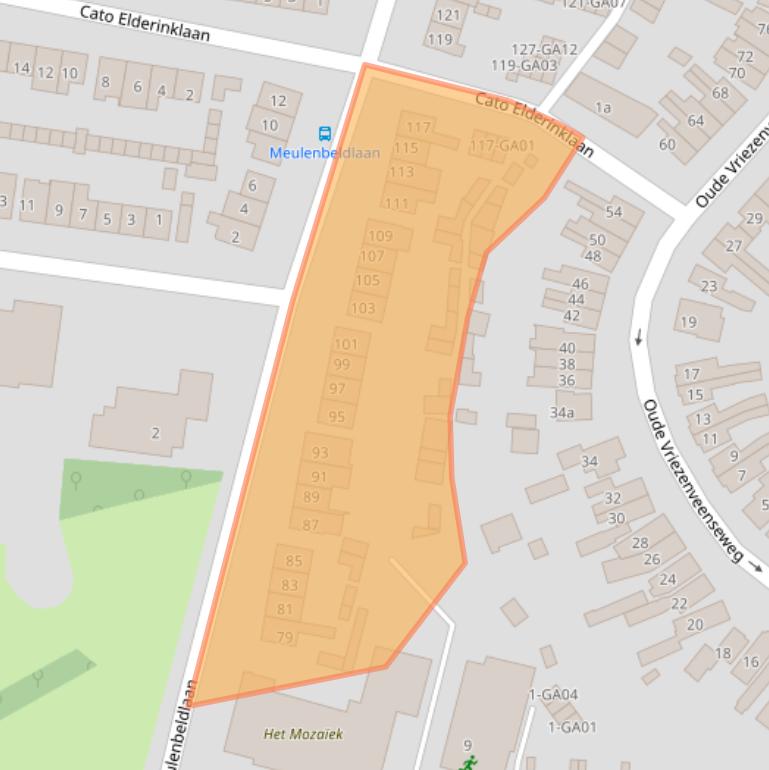 Kaart van postcodegebied 7602XL.