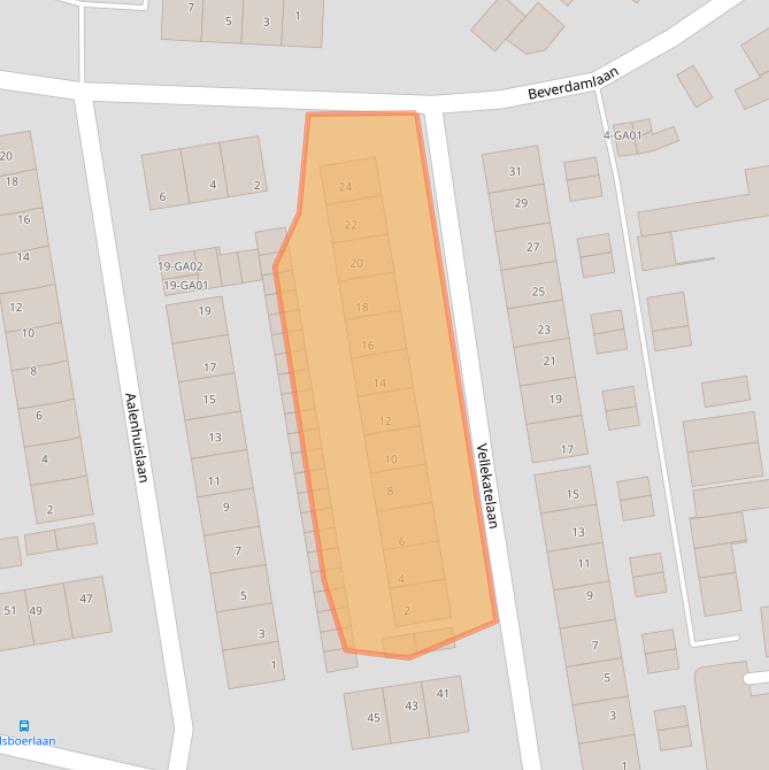 Kaart van postcodegebied 7602XS.