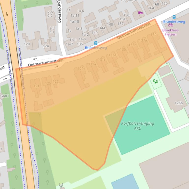 Kaart van postcodegebied 7603AA.