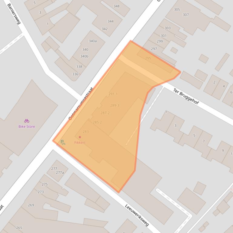 Kaart van postcodegebied 7603AE.