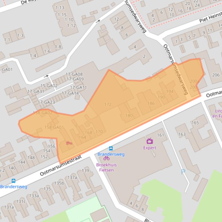 Kaart van postcodegebied 7603AM.