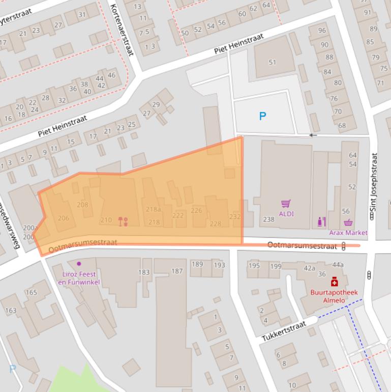 Kaart van postcodegebied 7603AN.