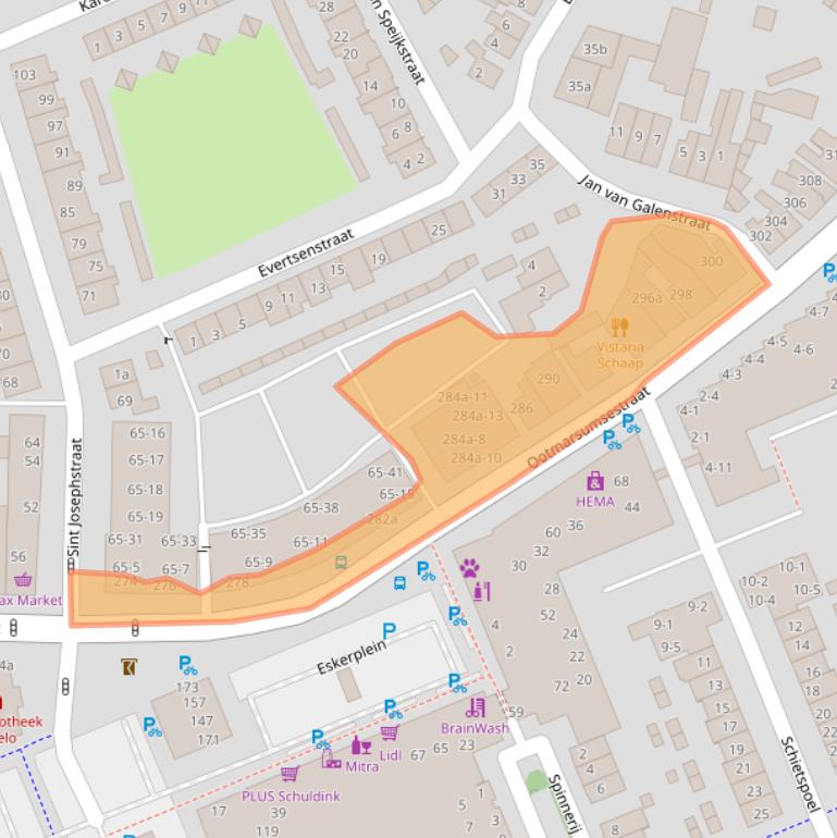 Kaart van postcodegebied 7603AS.