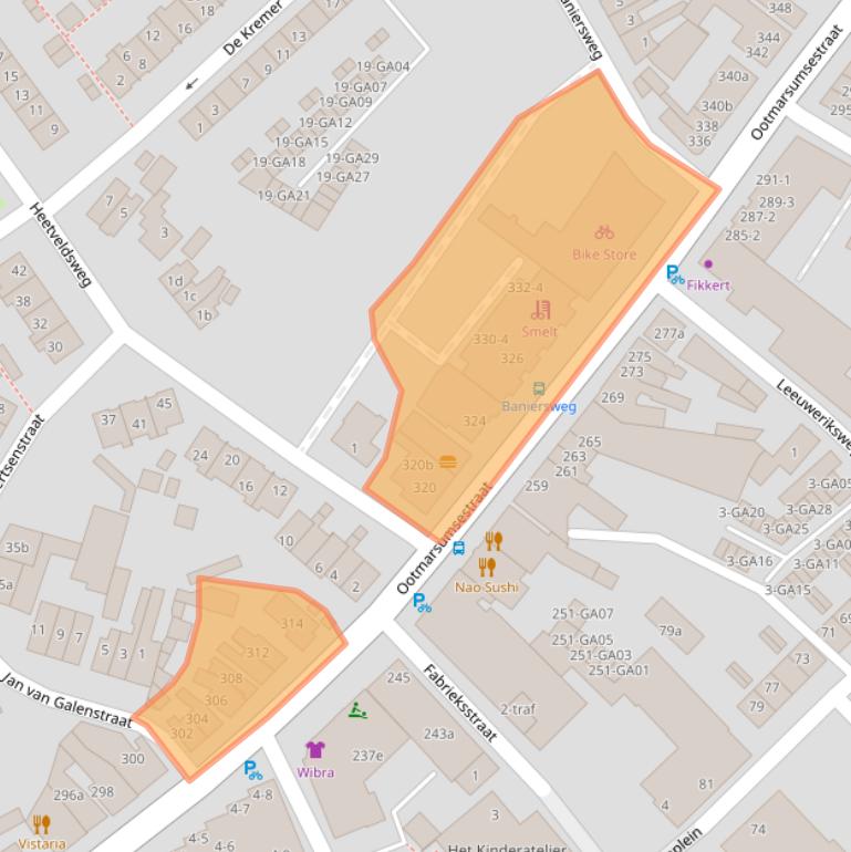 Kaart van postcodegebied 7603AT.