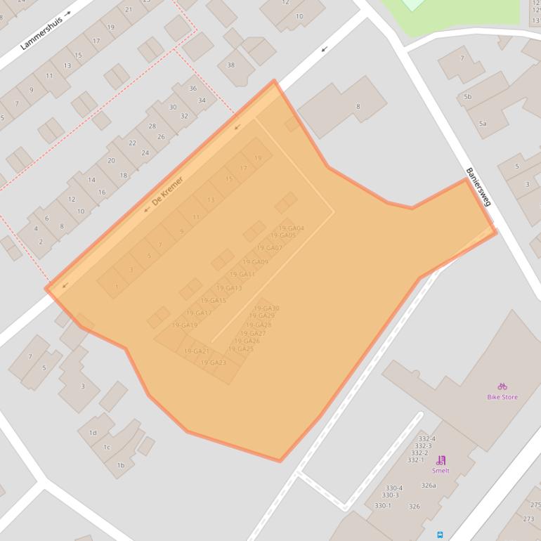 Kaart van postcodegebied 7603BB.