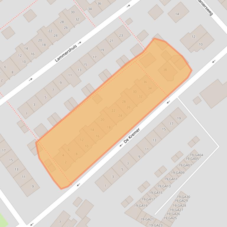 Kaart van postcodegebied 7603BC.