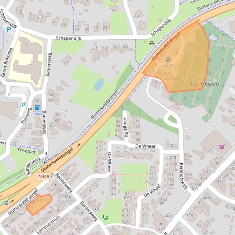 Kaart van postcodegebied 7603BS.