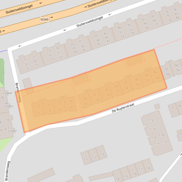Kaart van postcodegebied 7603BV.