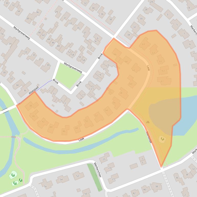 Kaart van postcodegebied 7603EB.