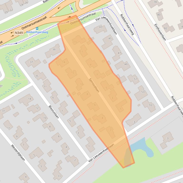 Kaart van postcodegebied 7603LD.