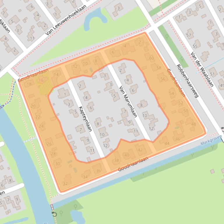 Kaart van postcodegebied 7603MG.