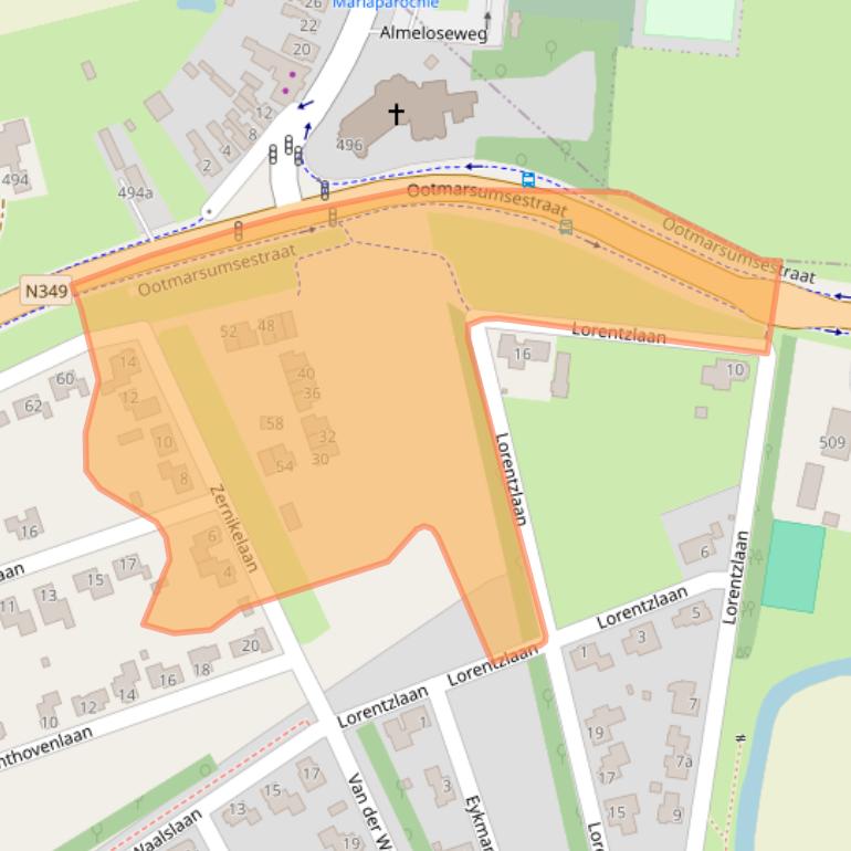 Kaart van postcodegebied 7603MN.