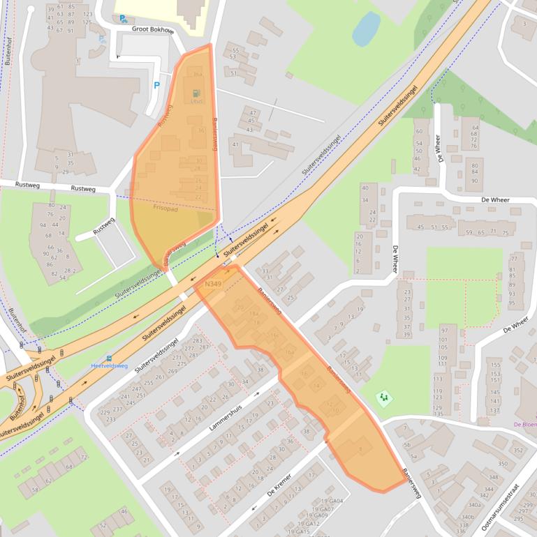 Kaart van postcodegebied 7603NC.