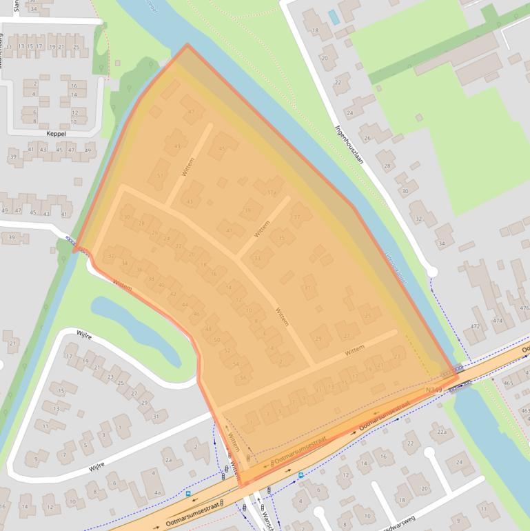 Kaart van postcodegebied 7603NE.