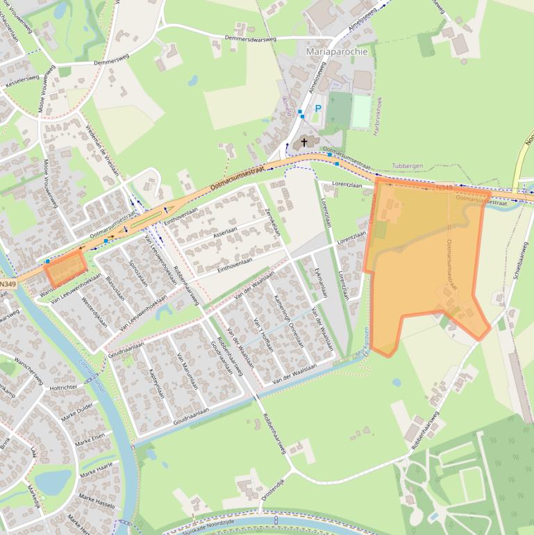 Kaart van postcodegebied 7603NM.