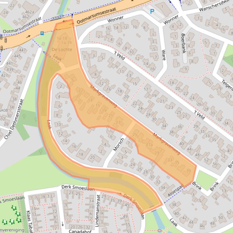 Kaart van postcodegebied 7603NP.