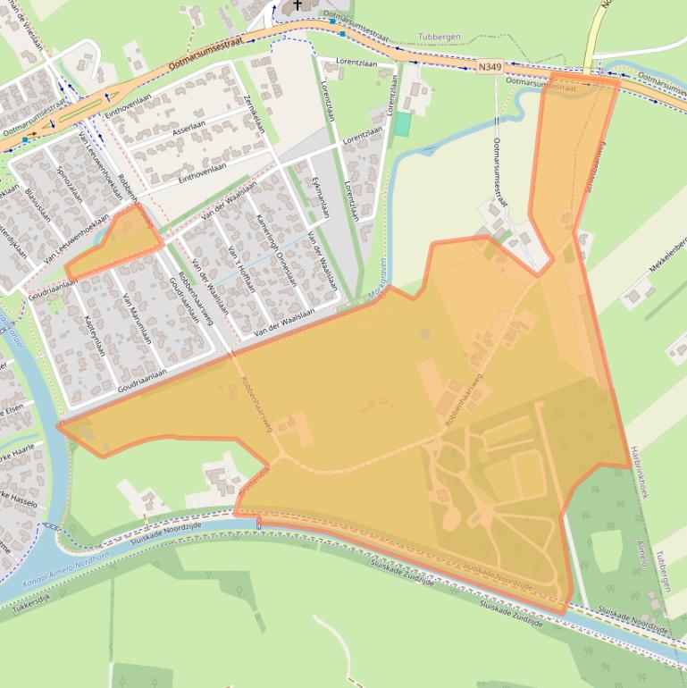 Kaart van postcodegebied 7603NT.