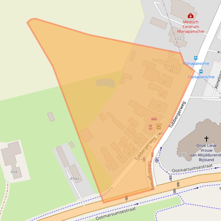 Kaart van postcodegebied 7603NV.