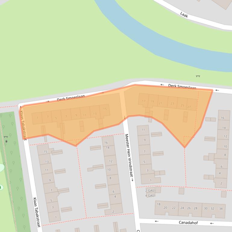 Kaart van postcodegebied 7603SZ.