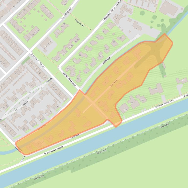 Kaart van postcodegebied 7603TA.