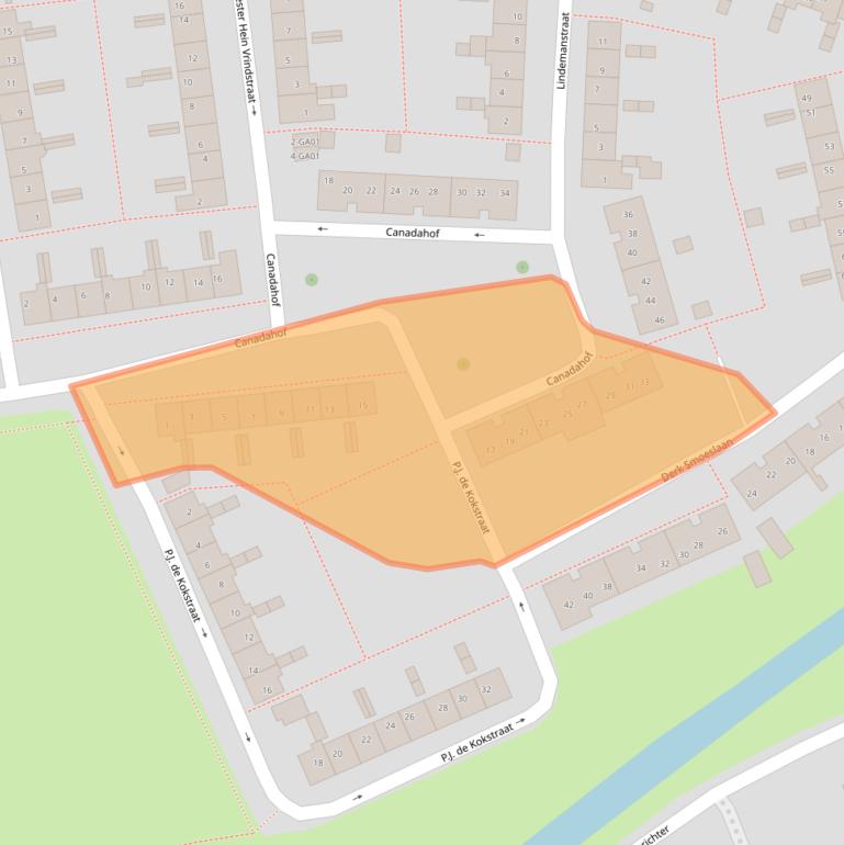 Kaart van postcodegebied 7603TD.