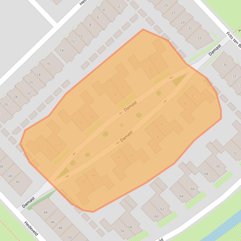 Kaart van postcodegebied 7603TJ.