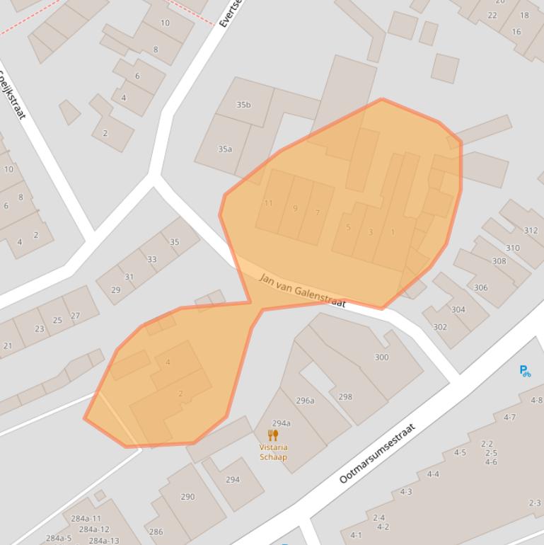 Kaart van postcodegebied 7603VT.