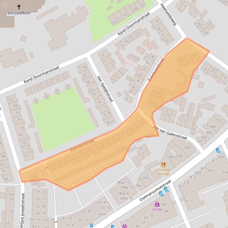 Kaart van postcodegebied 7603VW.