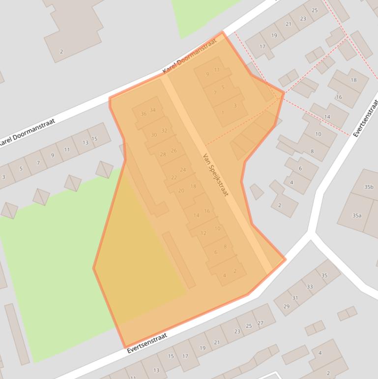 Kaart van postcodegebied 7603VX.