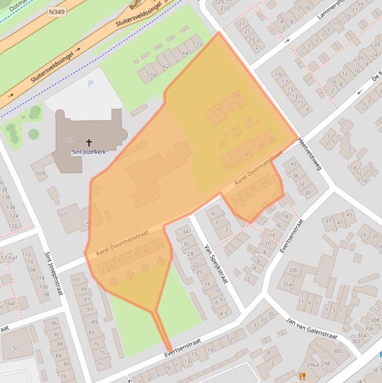 Kaart van postcodegebied 7603VZ.