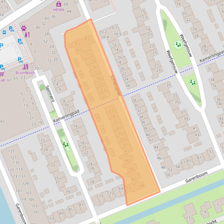 Kaart van postcodegebied 7603WC.