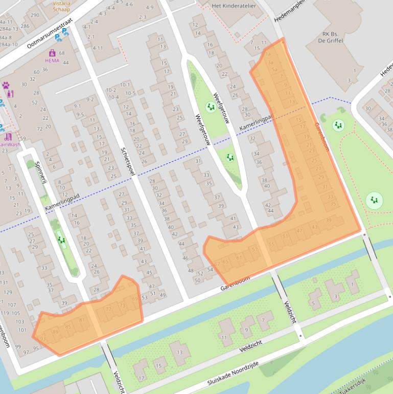 Kaart van postcodegebied 7603WD.