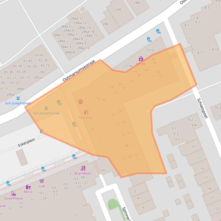 Kaart van postcodegebied 7603WG.