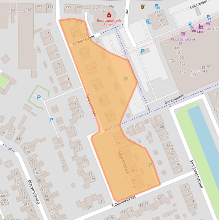 Kaart van postcodegebied 7603XM.