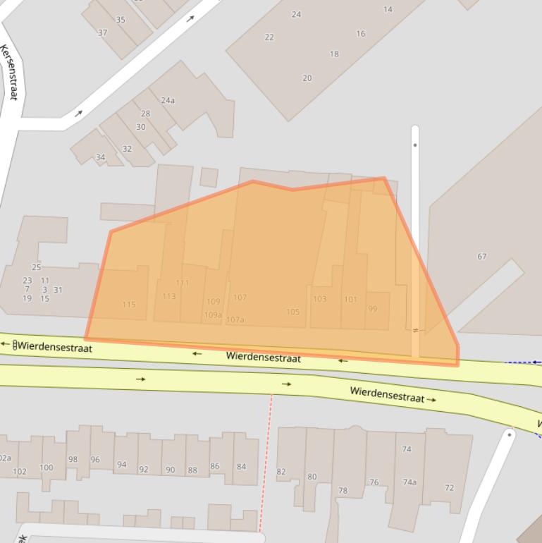 Kaart van postcodegebied 7604BC.