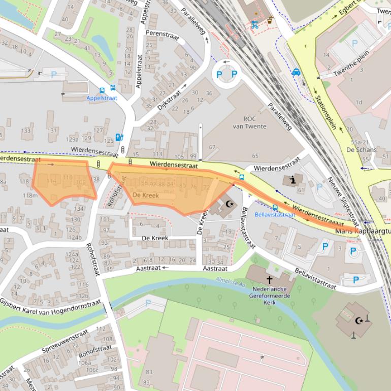 Kaart van postcodegebied 7604BK.