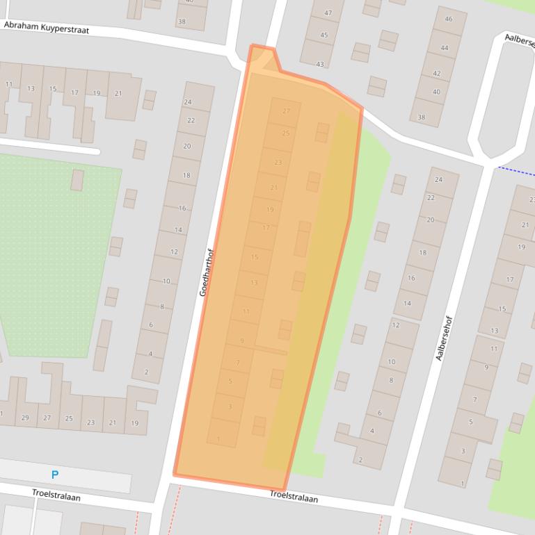 Kaart van postcodegebied 7604BV.